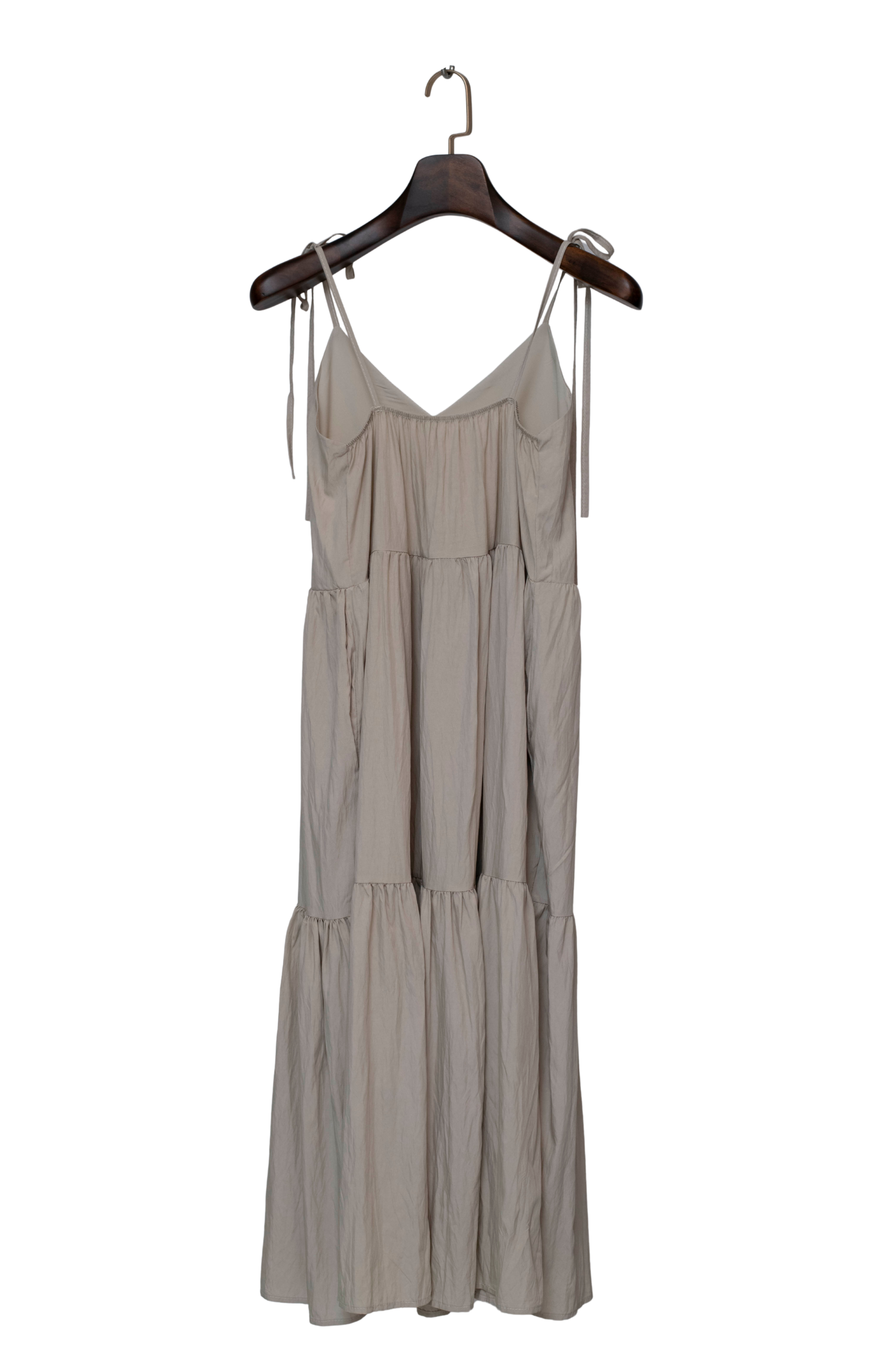 Ribbon straps tiered dress