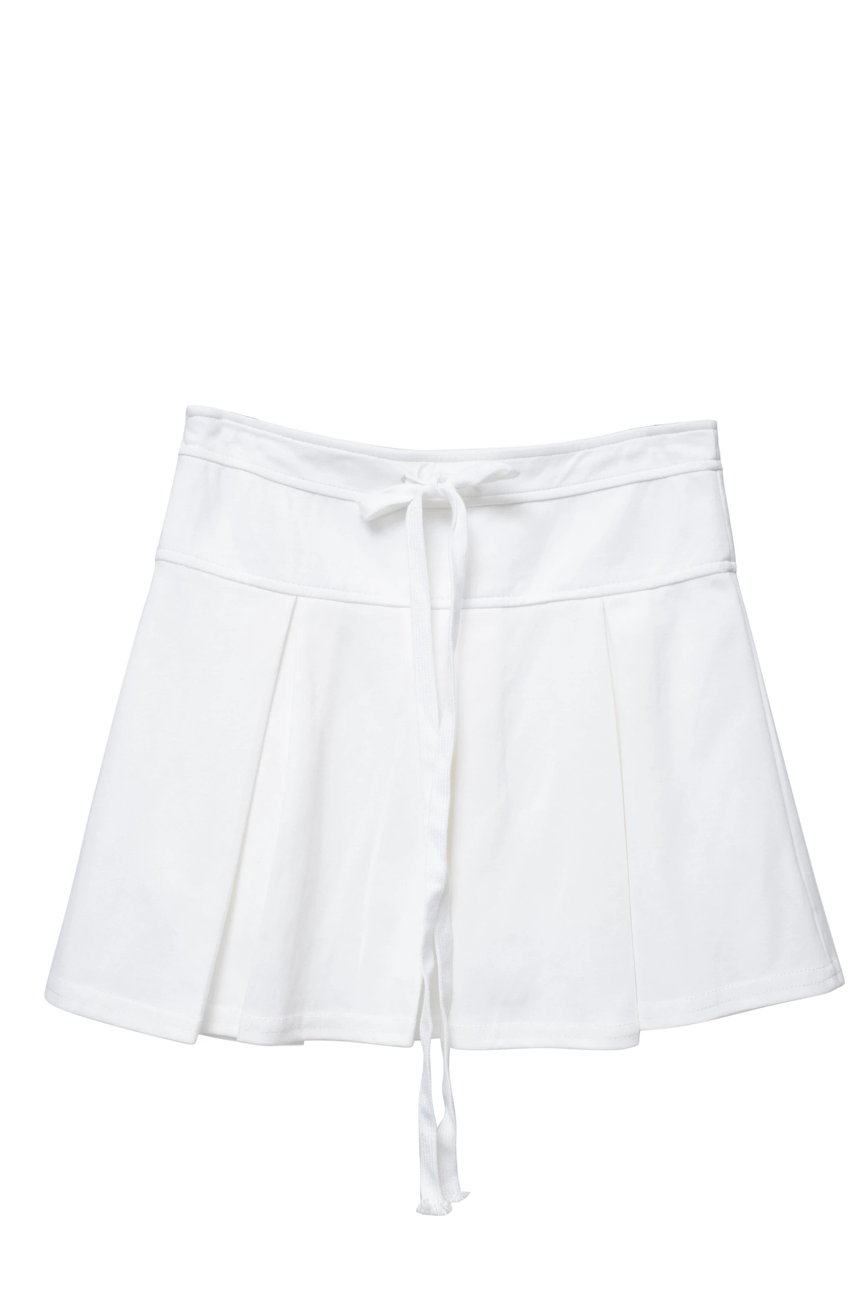 Drawstring Pleated tennis Skirt