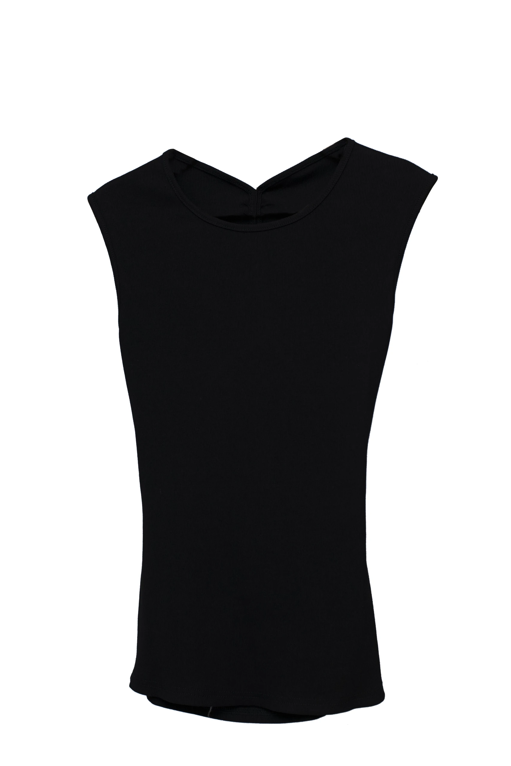 Back Cut out Ribbed Top