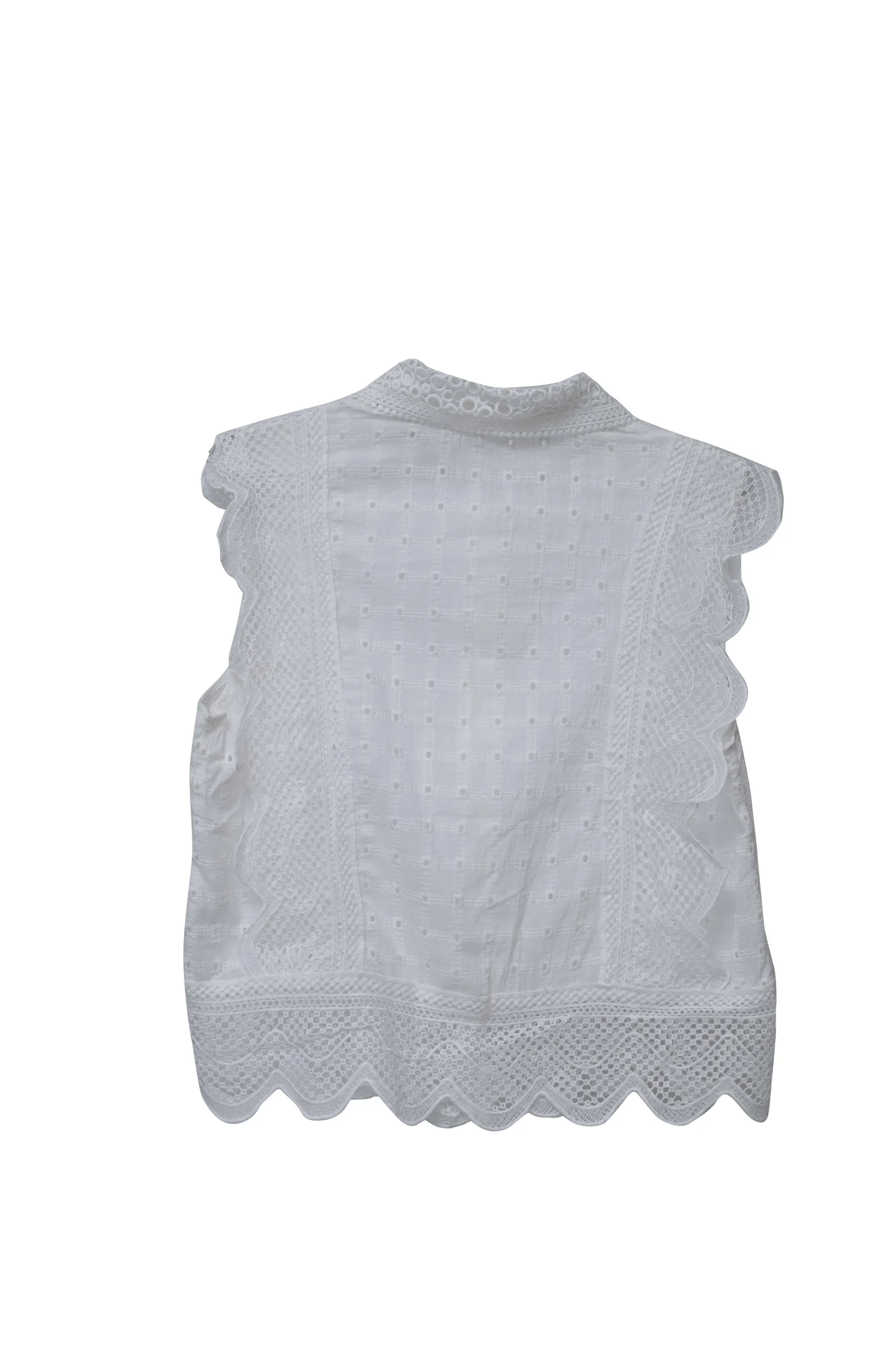 Scallop Eyelet Blouse