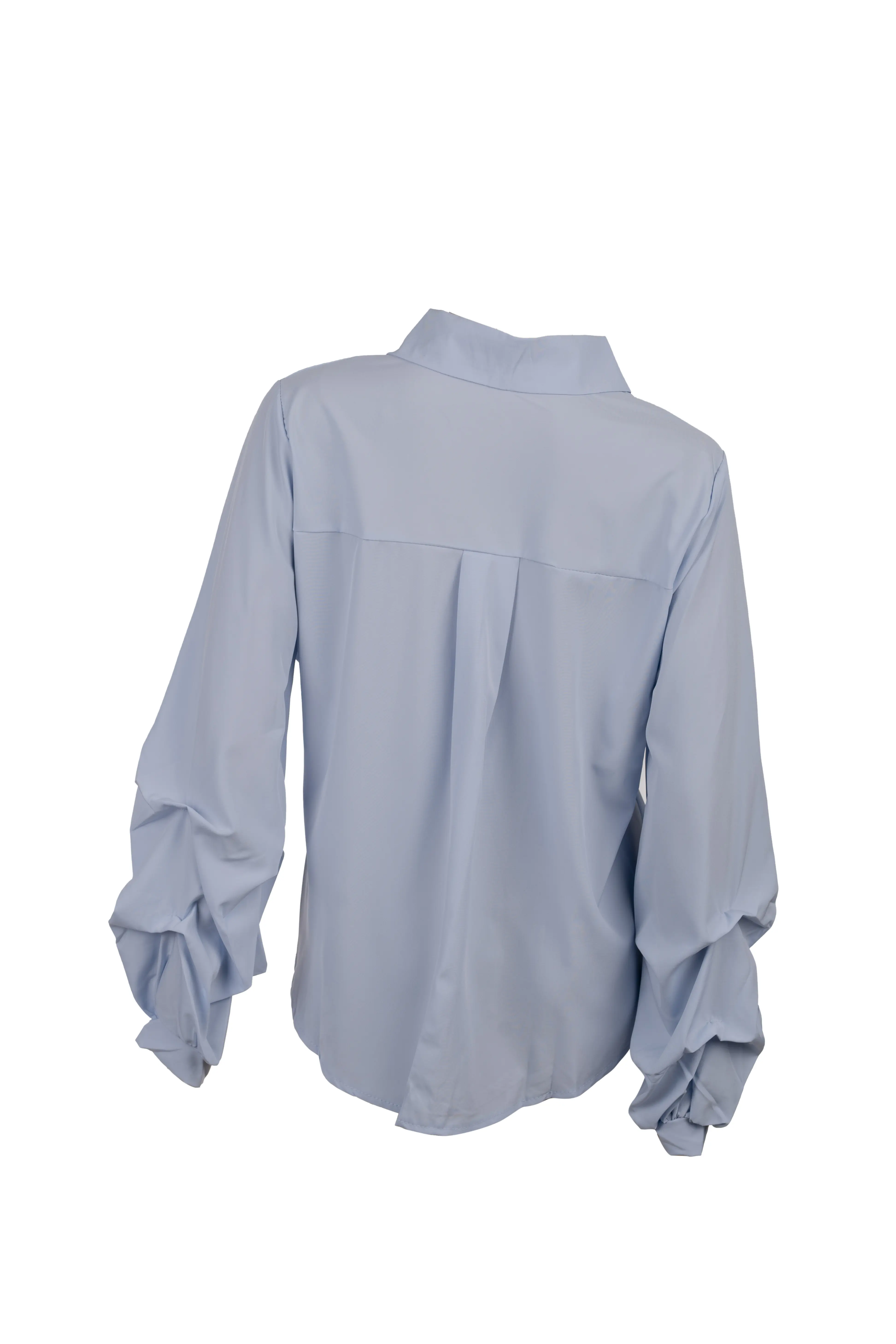 Ripple-Sleeve Ruche Shirt