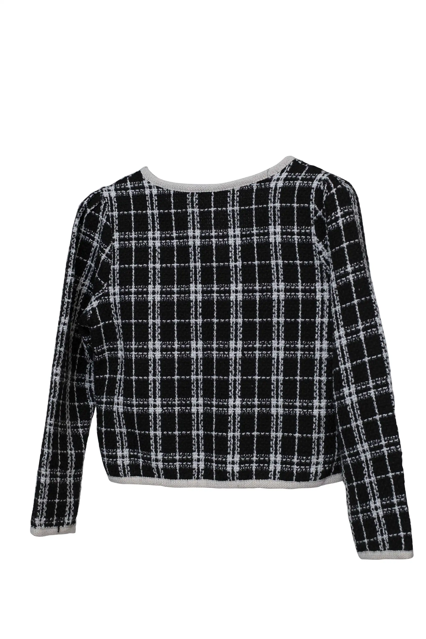 Black and White Checkered plaid jacket