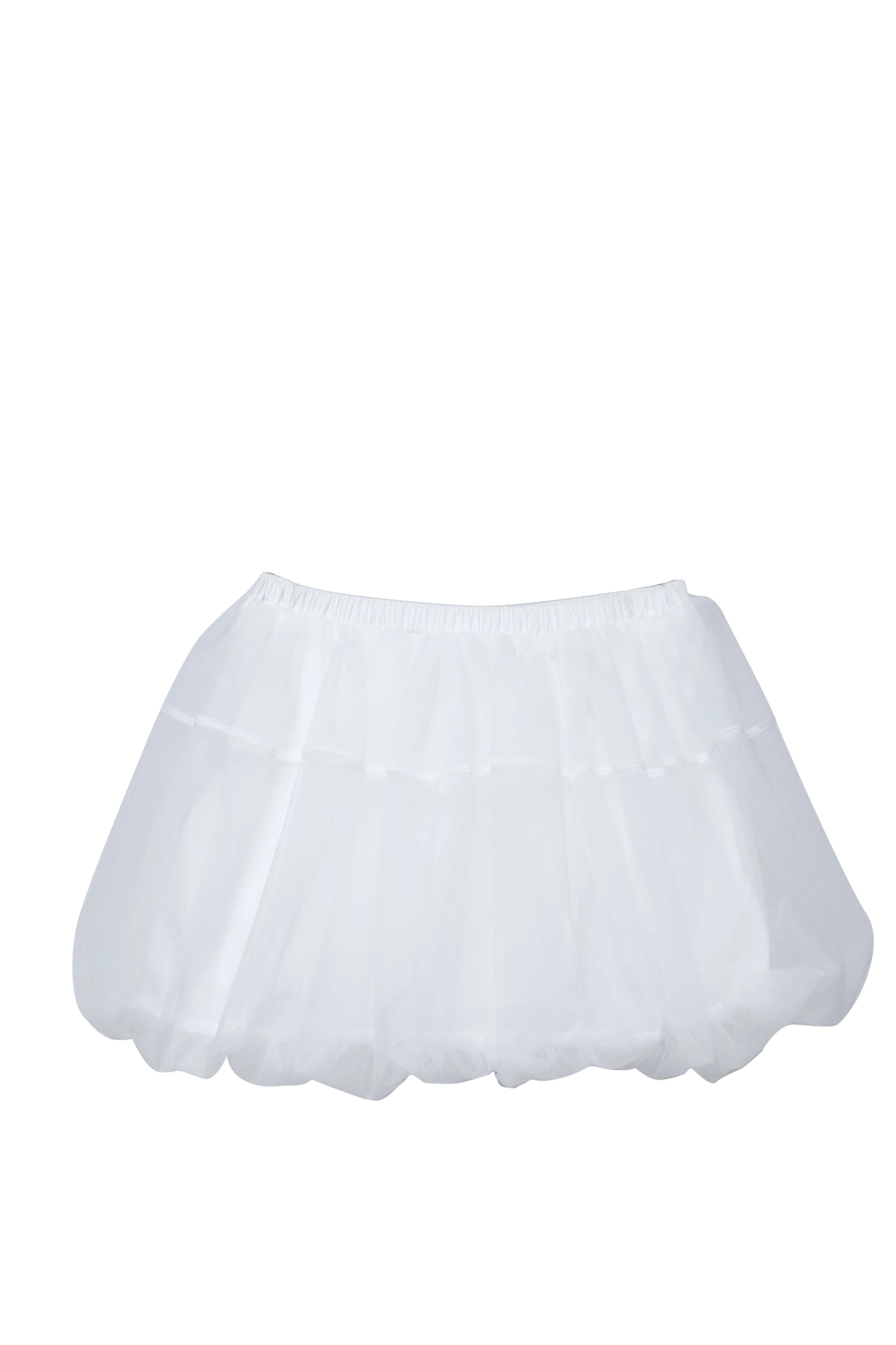 White Tulle Bubble Skirt