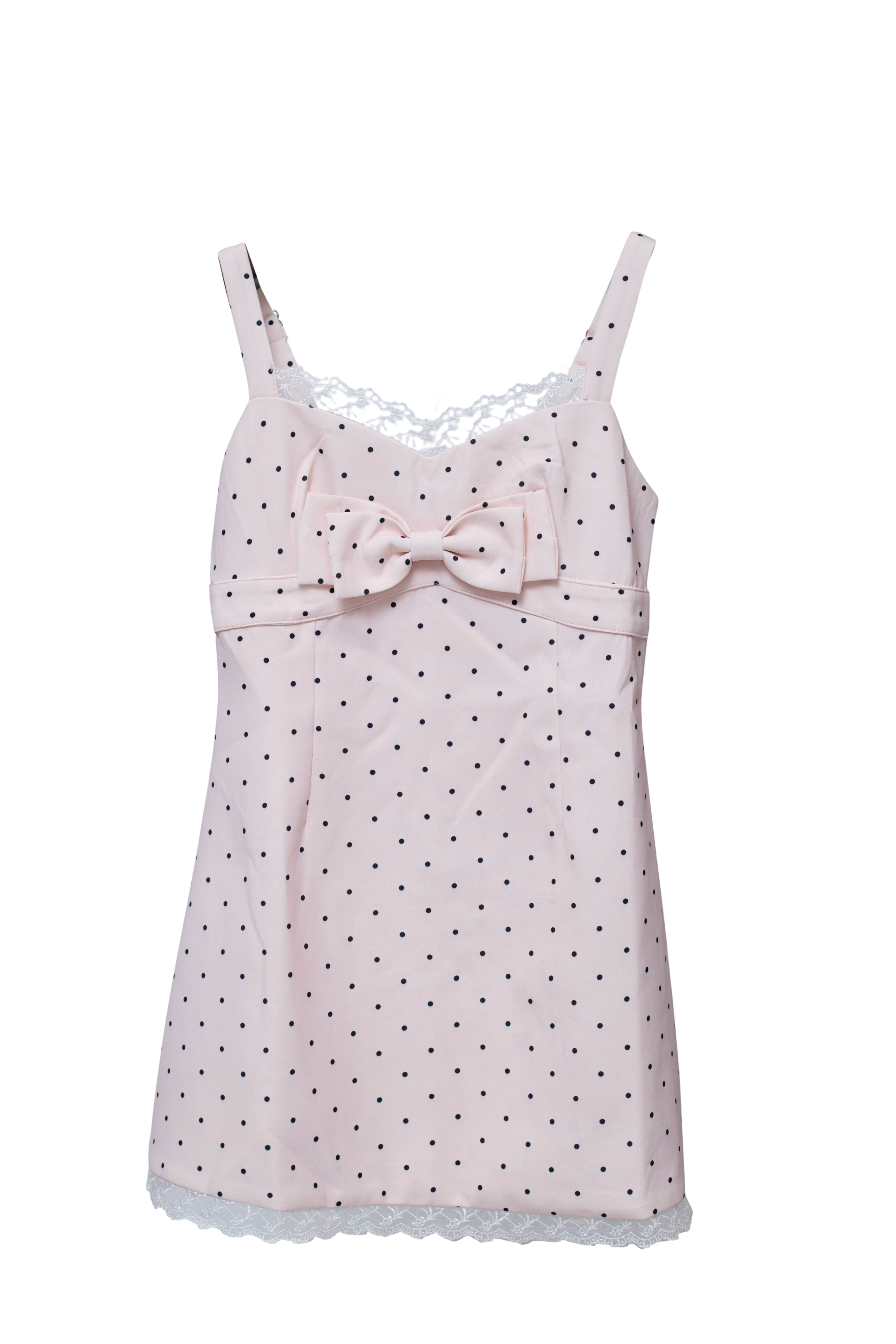 French Polka Dot Lace - Trim Dress