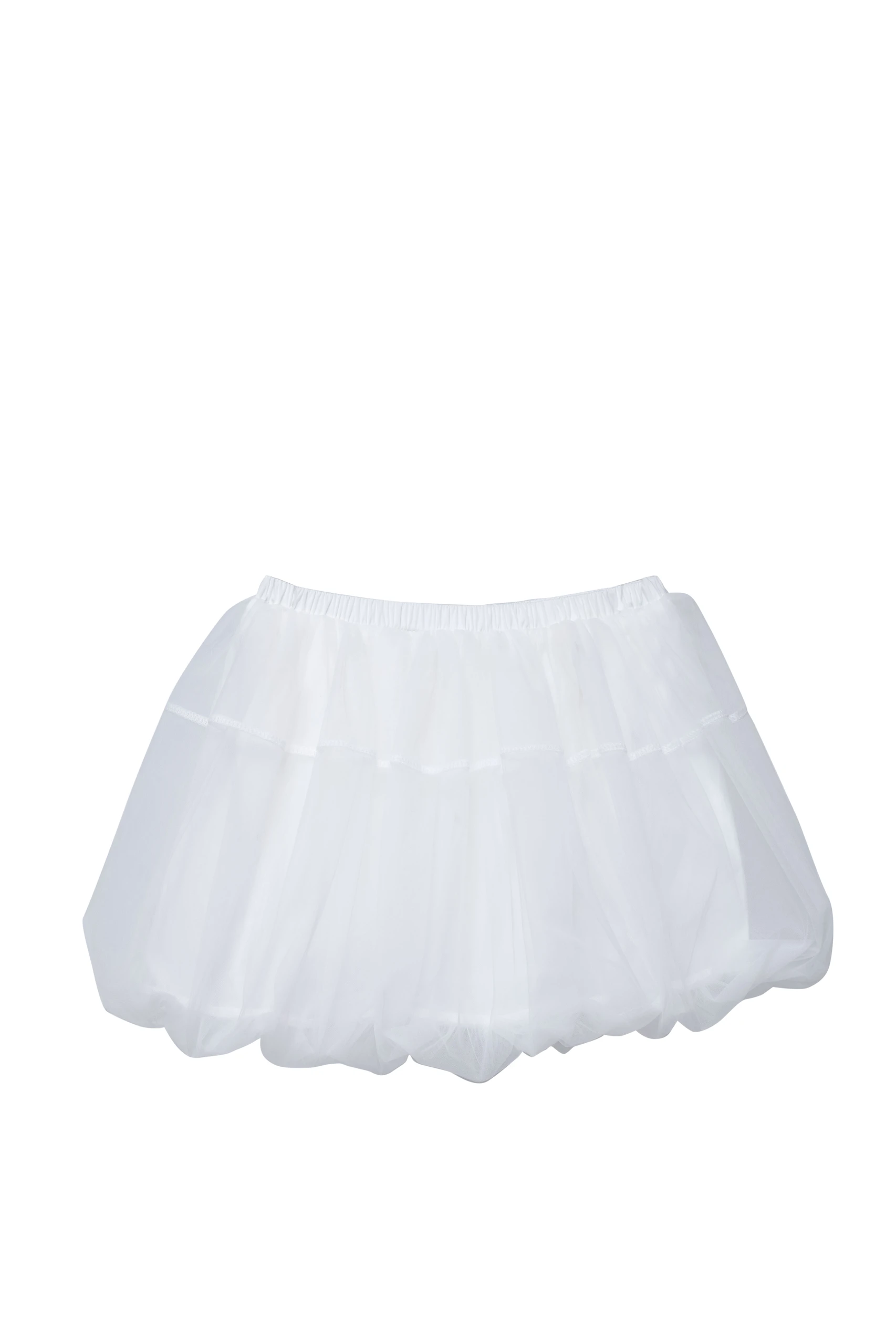 White Tulle Bubble Skirt