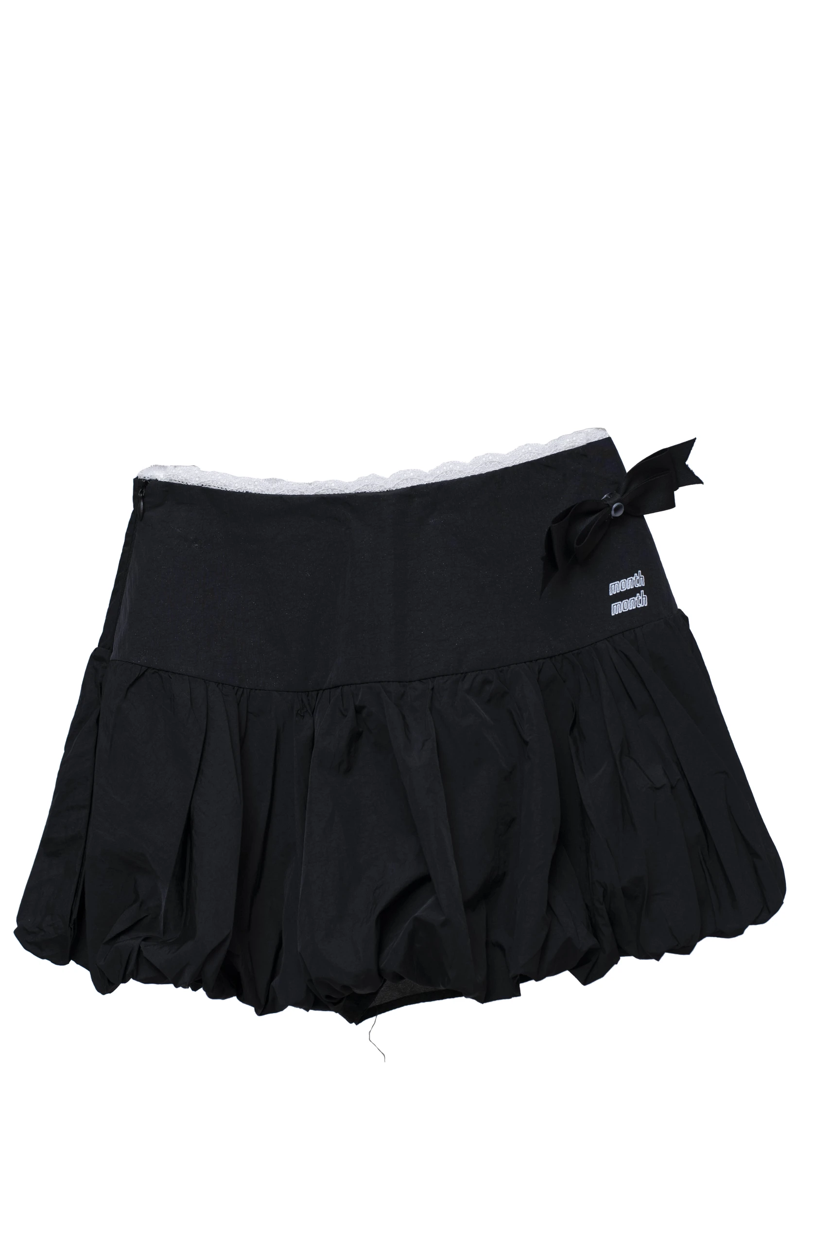 Lace Trimmed Bubble Skirt