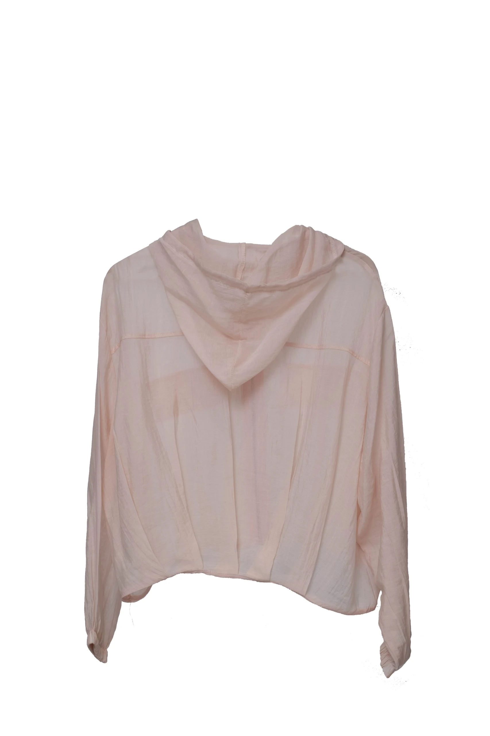  Sheer Hooded Windbreaker Jacket