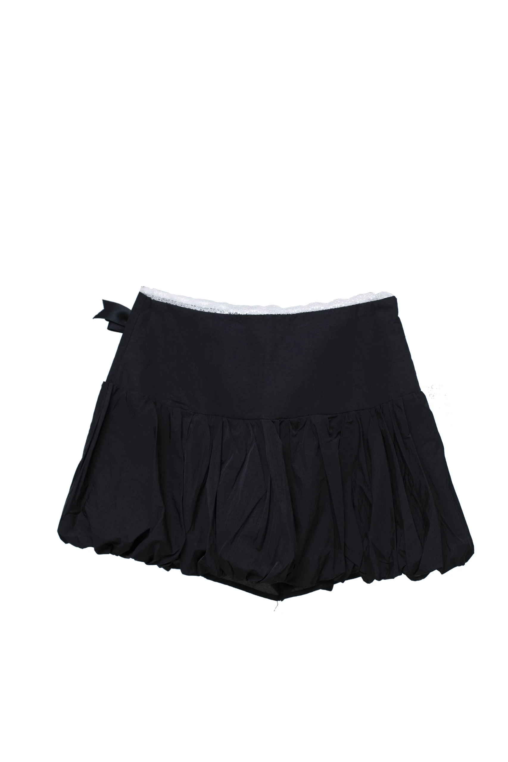 Lace Trimmed Bubble Skirt