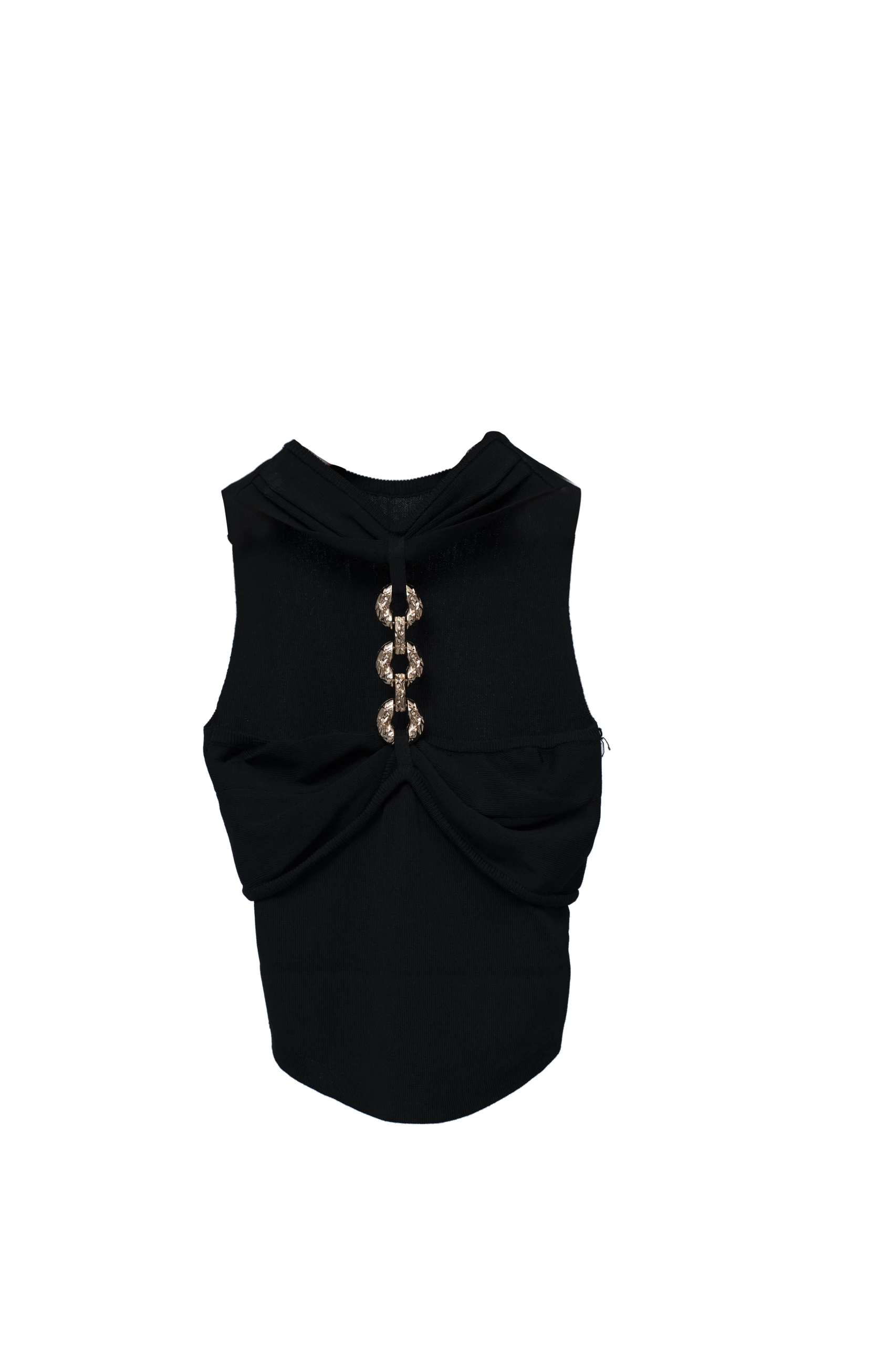 Black Chain - Link Crop Top