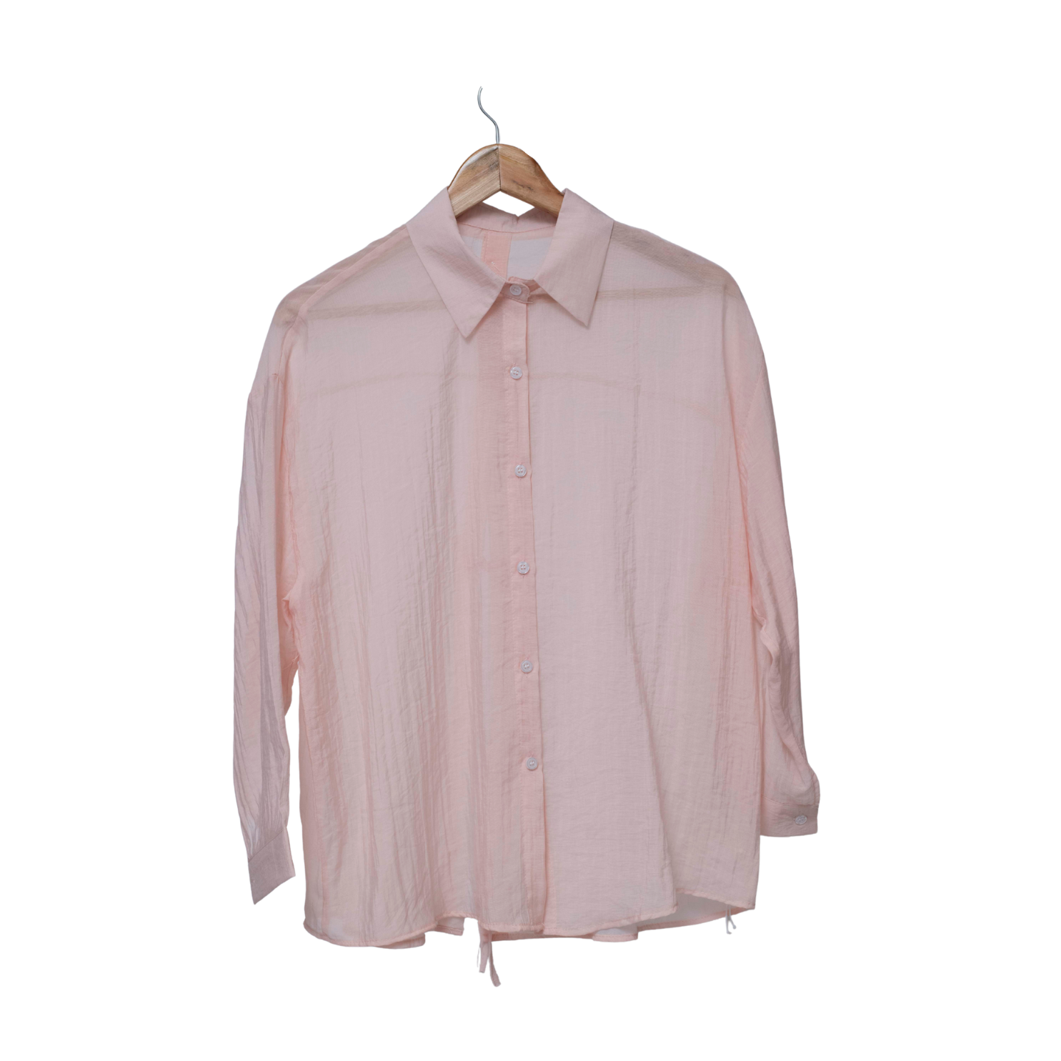 Back tie oversize translucent Shirt