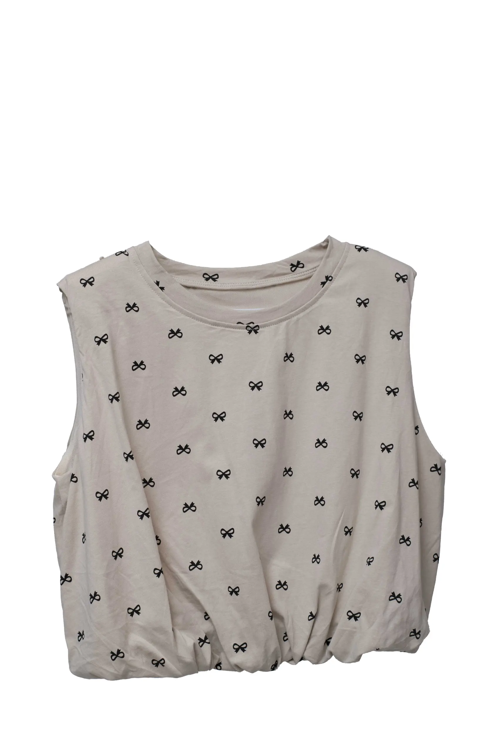 Bow Print Bubble Tee