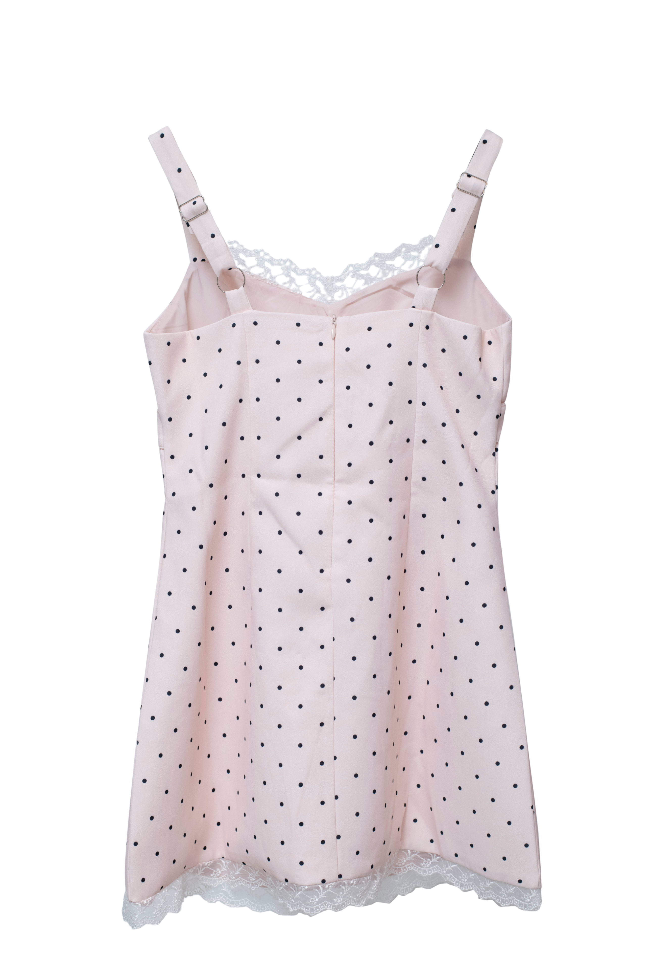 French Polka Dot Lace - Trim Dress