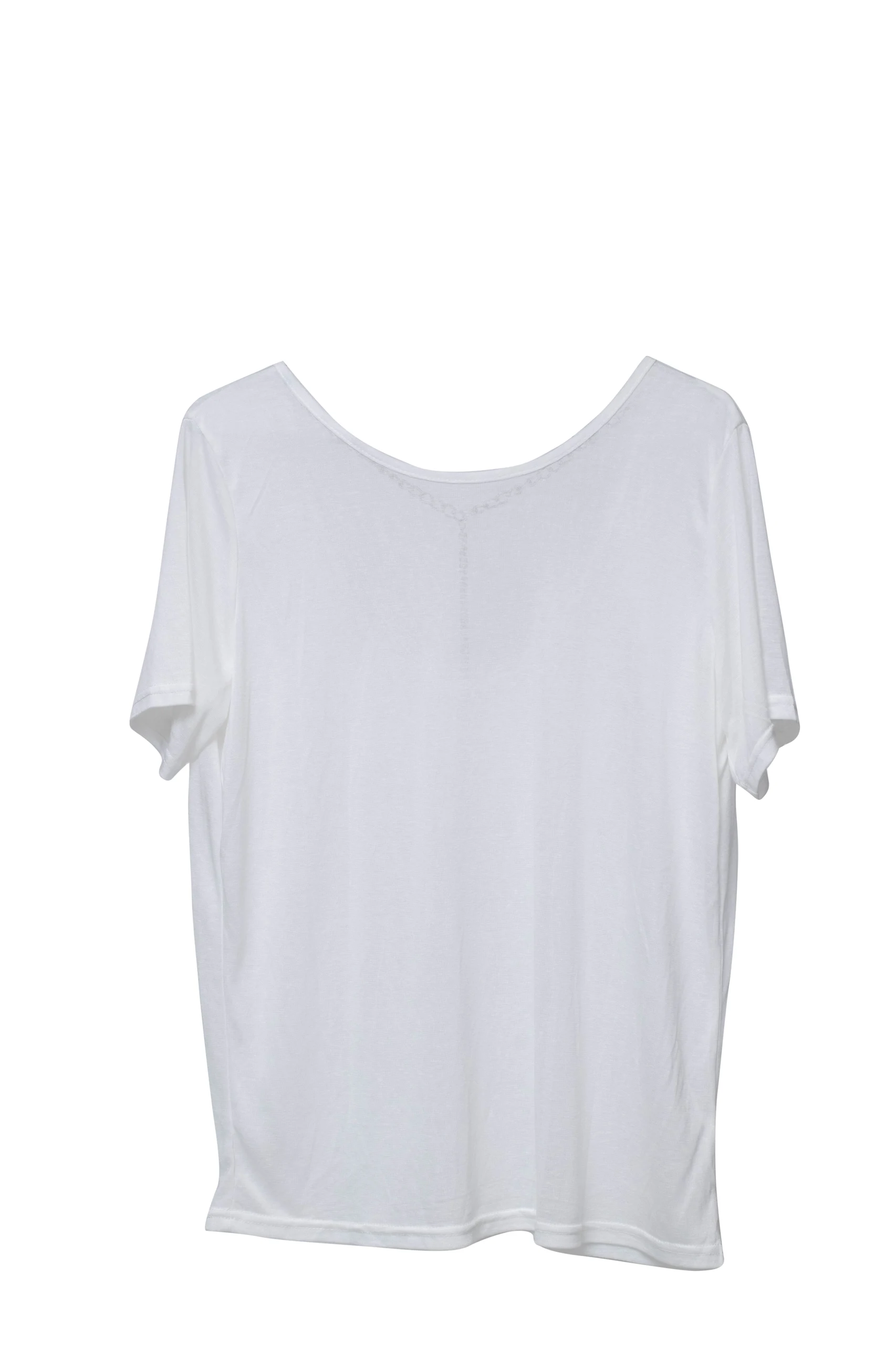 Low back Tee with chain embellishment