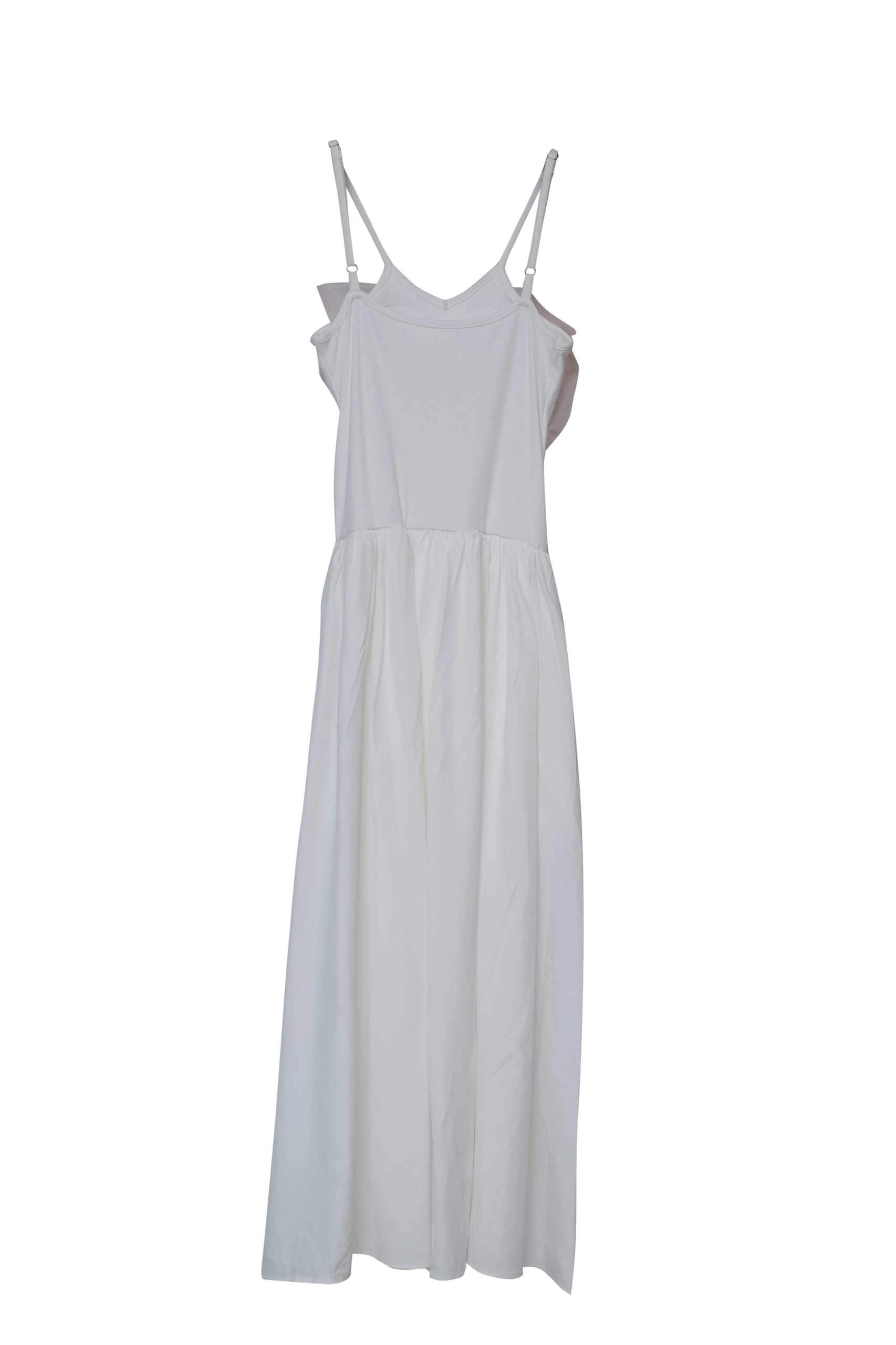 Coral Bow white dress