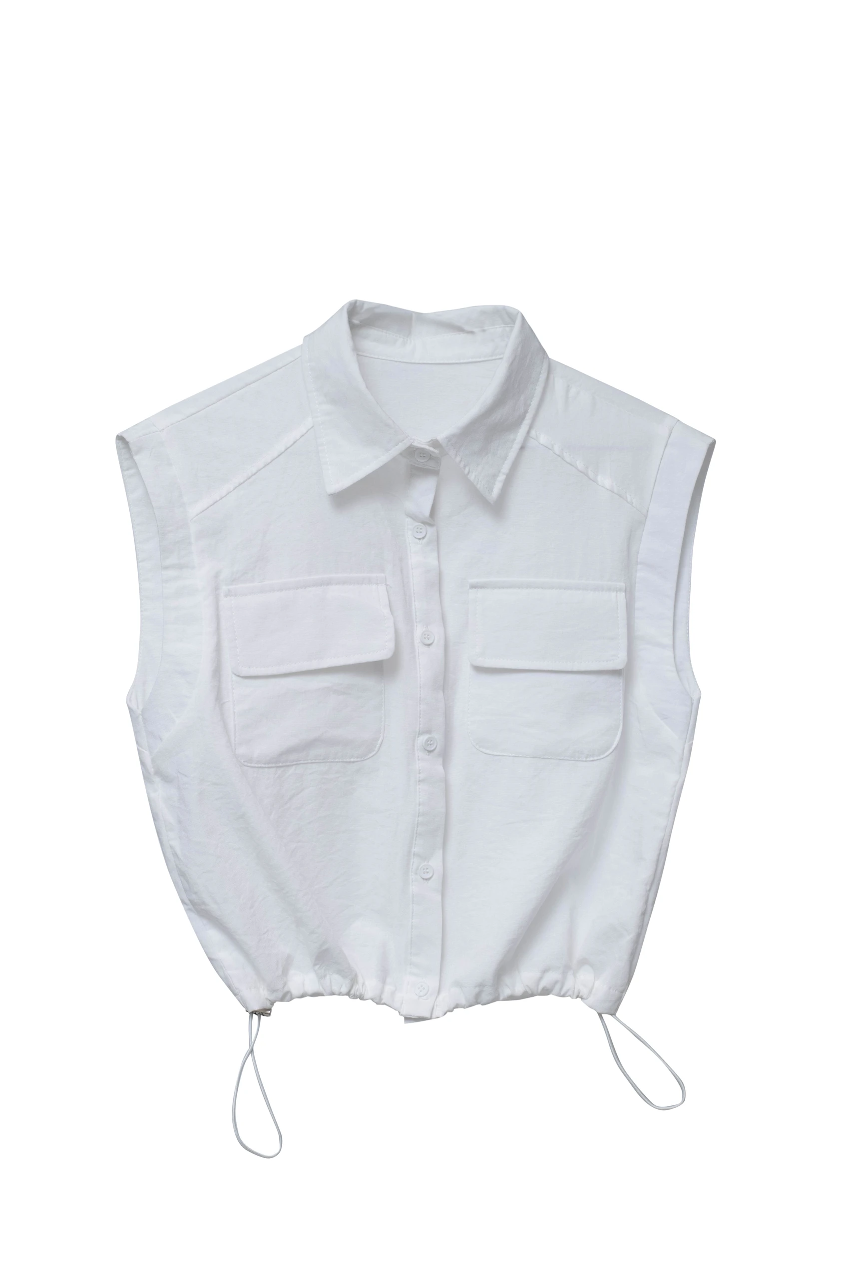 Pocketed tennis Crop Shirt