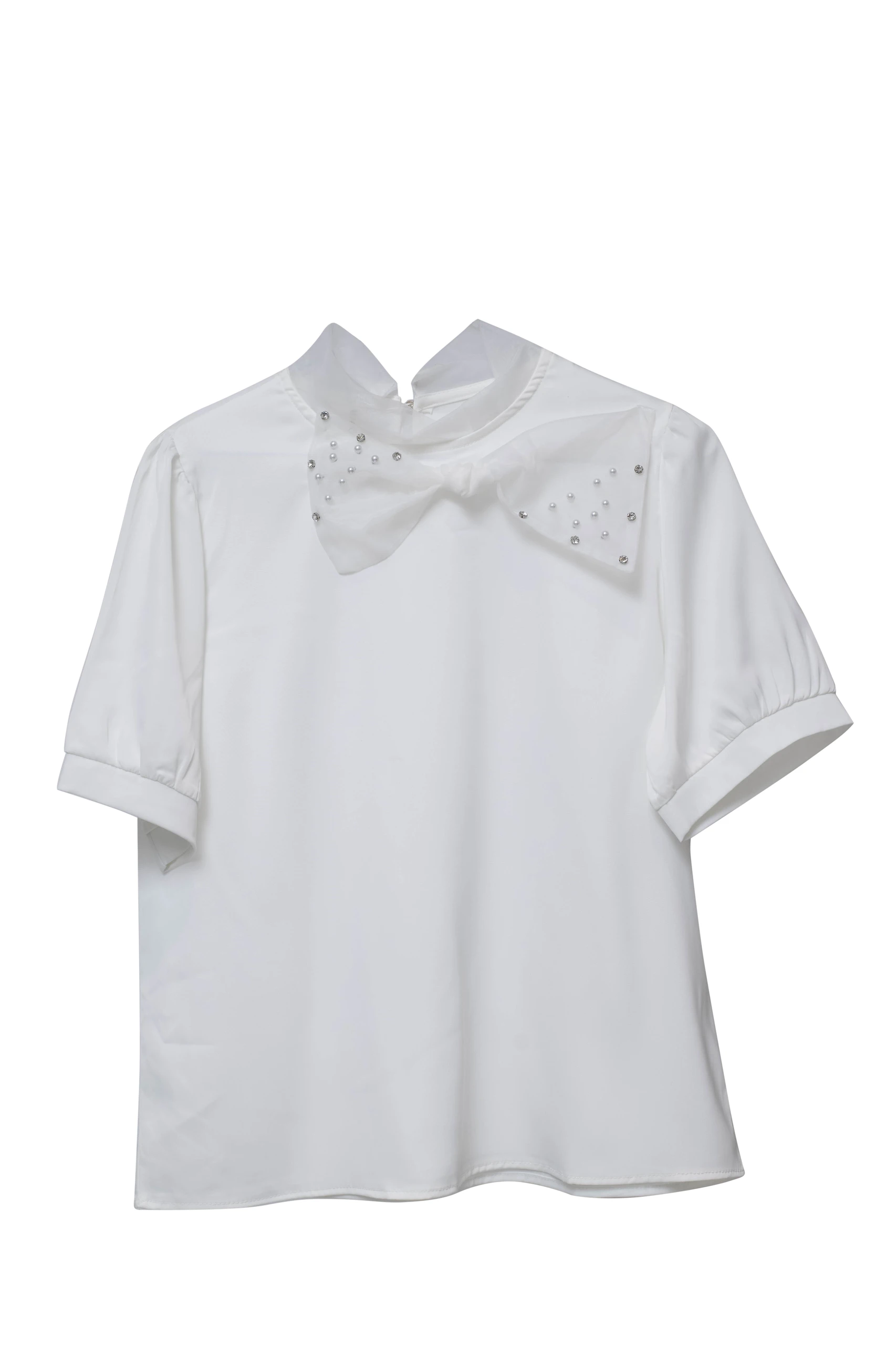 Pearl Bow Accent Blouse