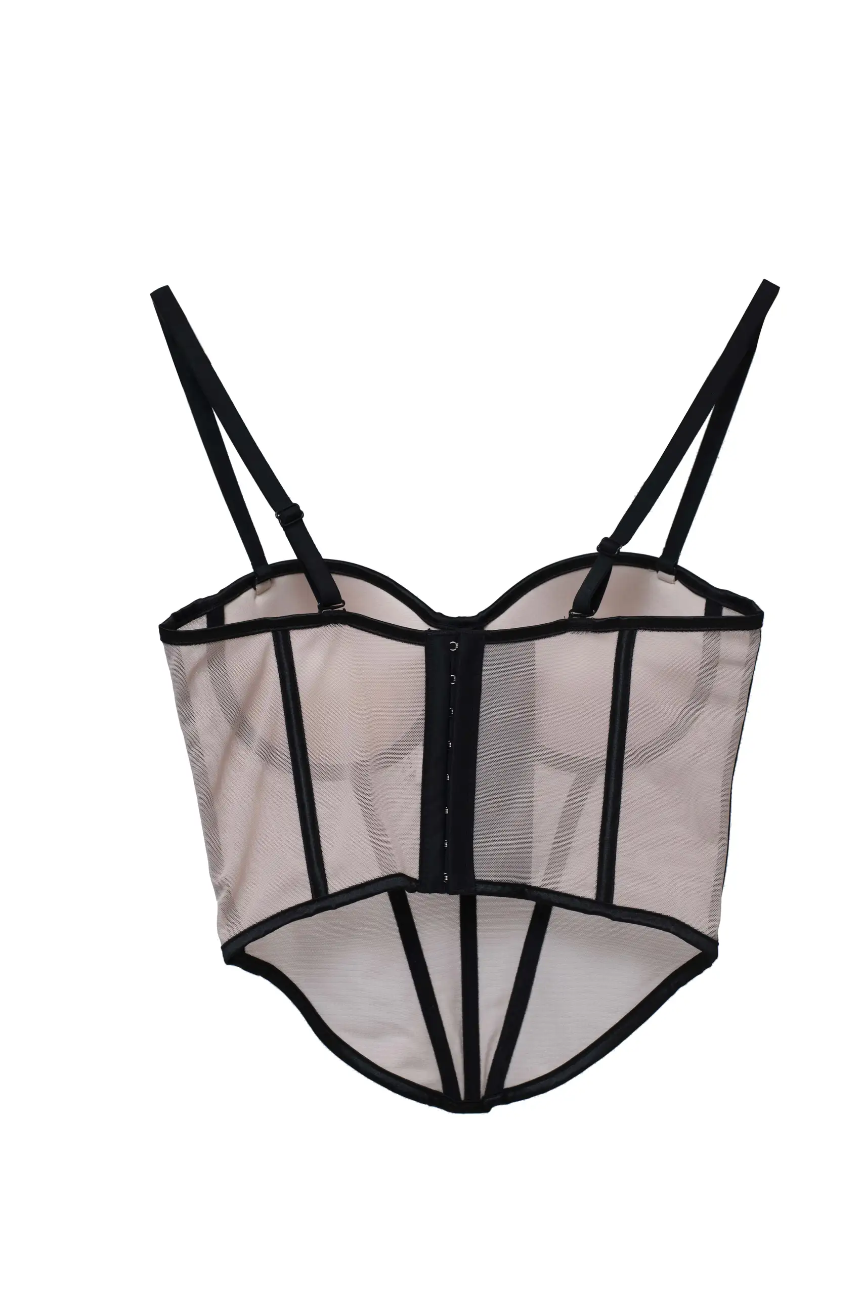 Noir Mesh Corset Top