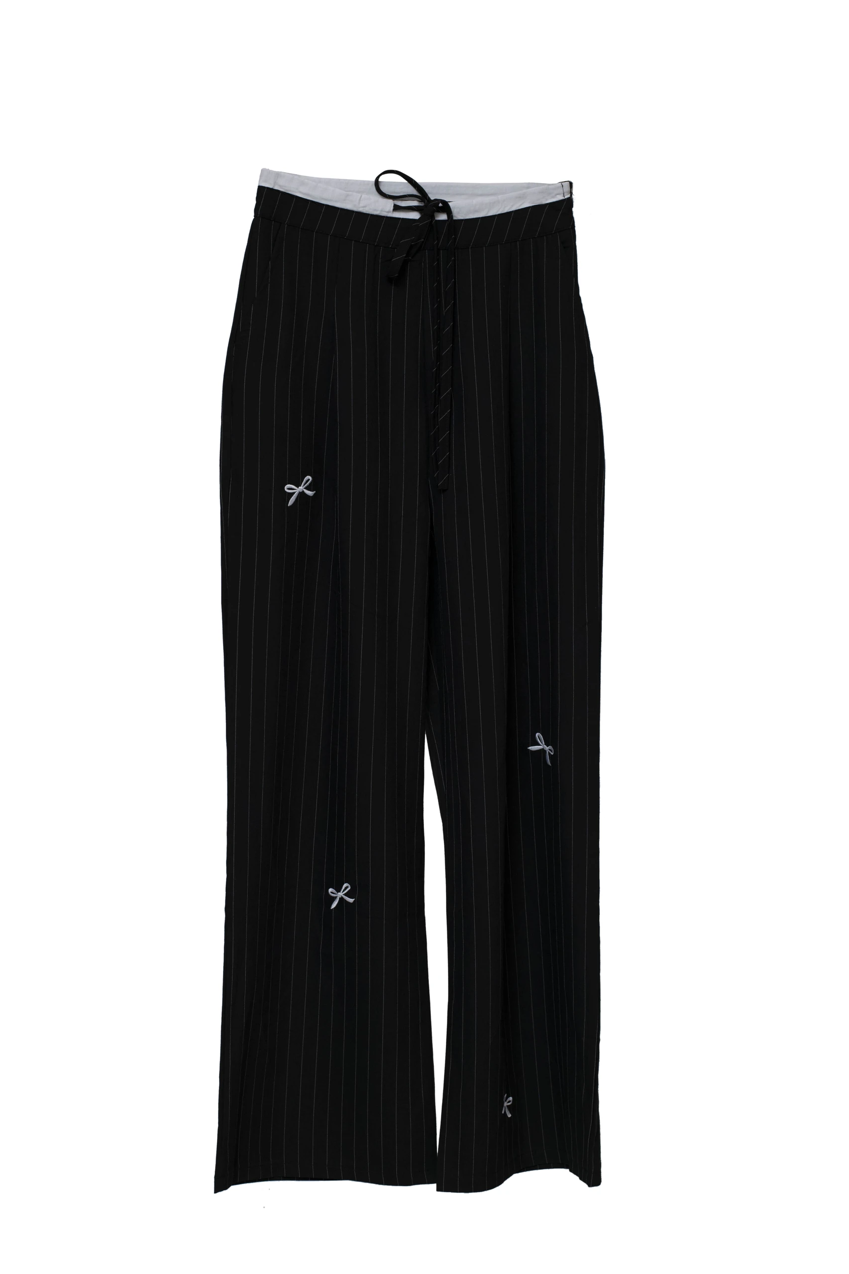 Pinstripe Bow detail Trouser 