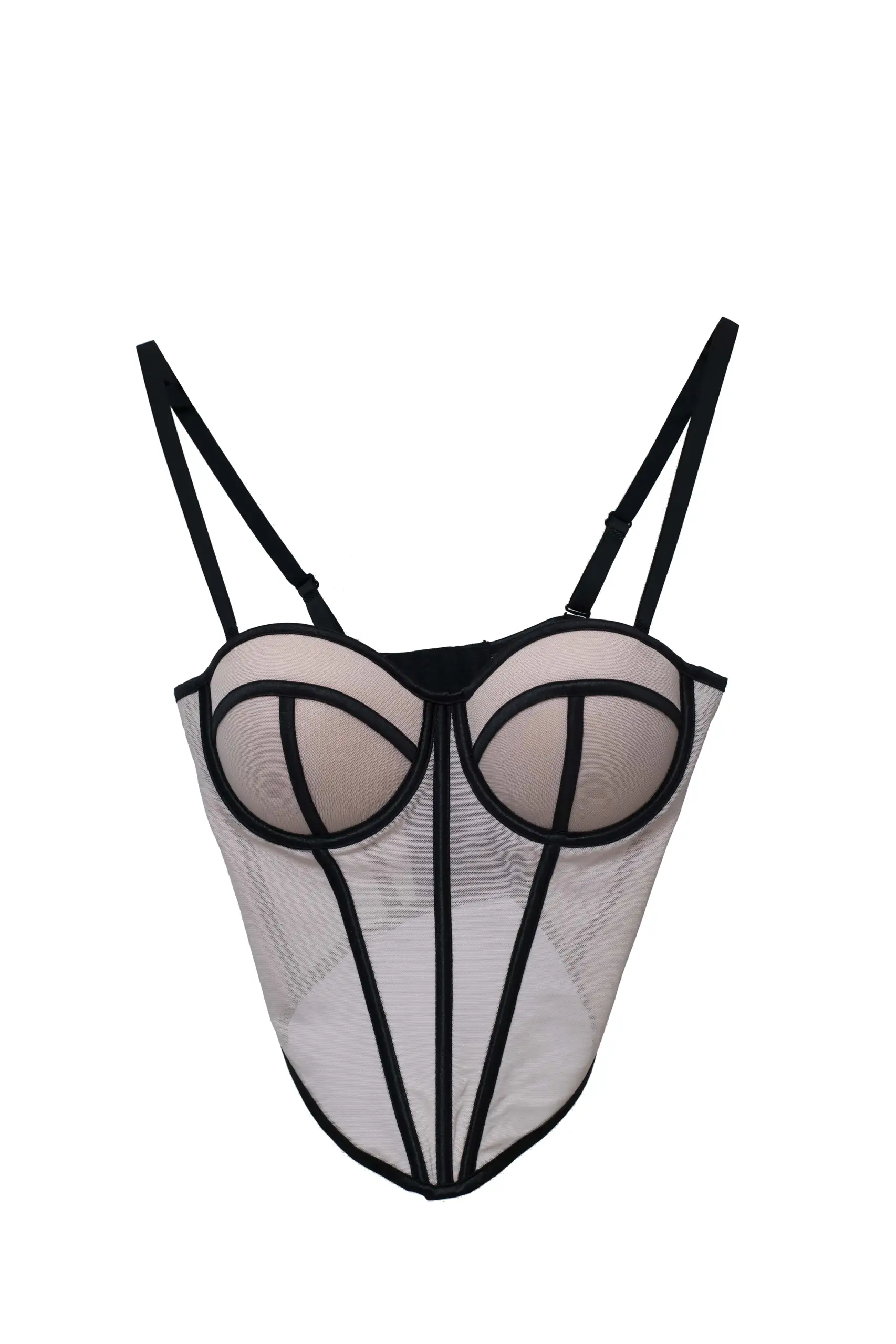 Noir Mesh Corset Top