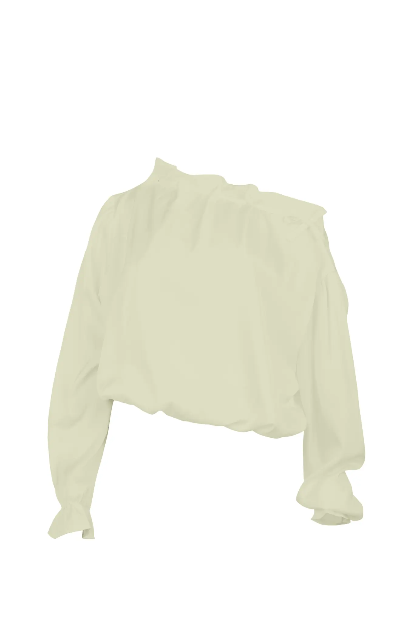 Lyra Gathered collar Satin blouse