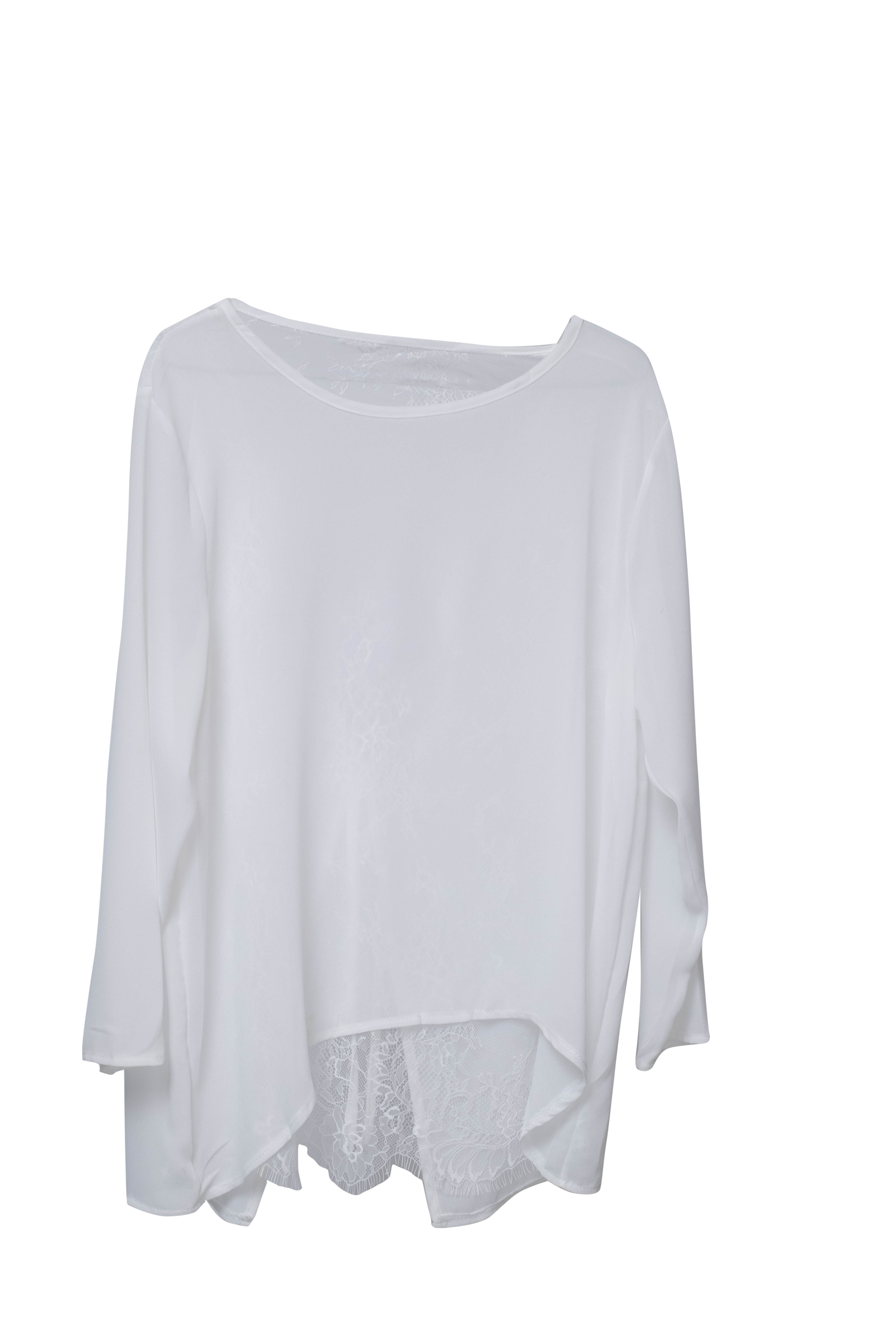 Sheer lacy low back Top